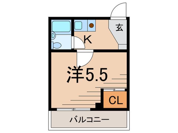 サニープラザ(1K/4階)の間取り写真