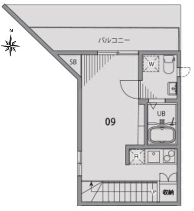 薫木荘(1K/2階)の間取り写真