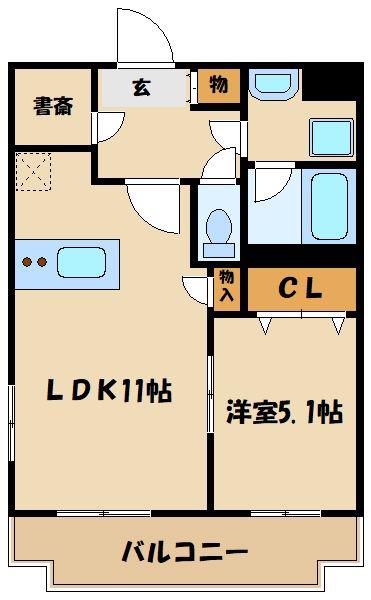 ベルコリーヌIII(1LDK/2階)の間取り写真