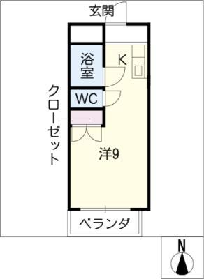 福善ビル(ワンルーム/4階)の間取り写真