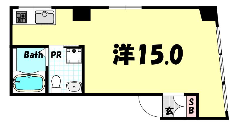 K`S MAISON(1K/4階)の間取り写真