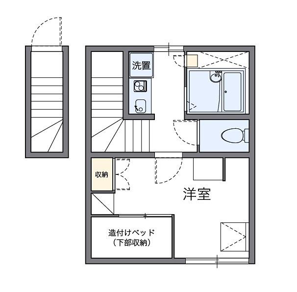 SEVENSEA(1K/2階)の間取り写真
