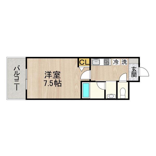 CITY SPIRE 名古屋本陣(1K/10階)の間取り写真