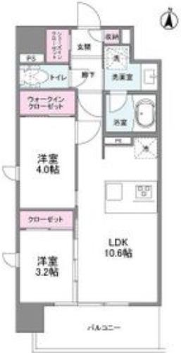 シーズンフラッツ新大阪(2LDK/10階)の間取り写真
