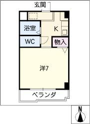 YOUNGVILLAGE2(1K/3階)の間取り写真