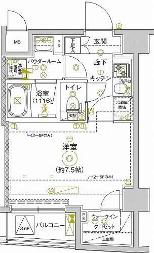 セジョリ新江古田(1K/6階)の間取り写真