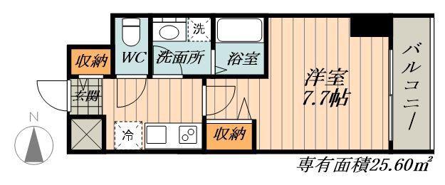 THE RESIDENCE OF NAGOYA(1K/13階)の間取り写真