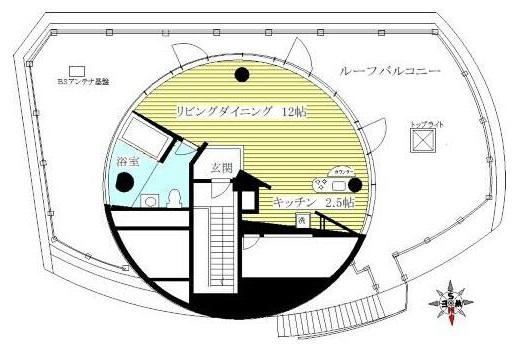 クリスタルタワー(ワンルーム/9階)の間取り写真