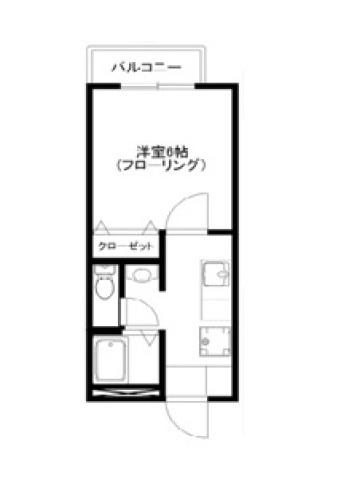 メゾンパールI(1K/1階)の間取り写真