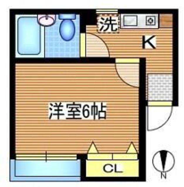 フローレンスえいと(1K/3階)の間取り写真