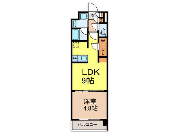 RJRプレシア蒲田(1LDK/3階)の間取り写真