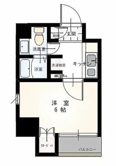 ビラビスタ猿楽町(1K/3階)の間取り写真