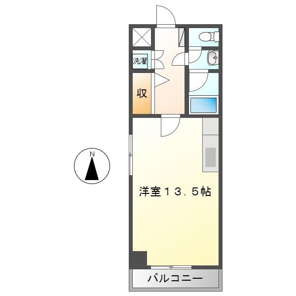 アクセス高辻(1DK/5階)の間取り写真