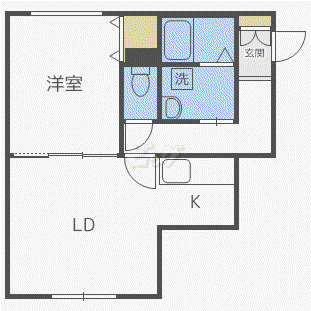 GOL D.ACE(1LDK/3階)の間取り写真