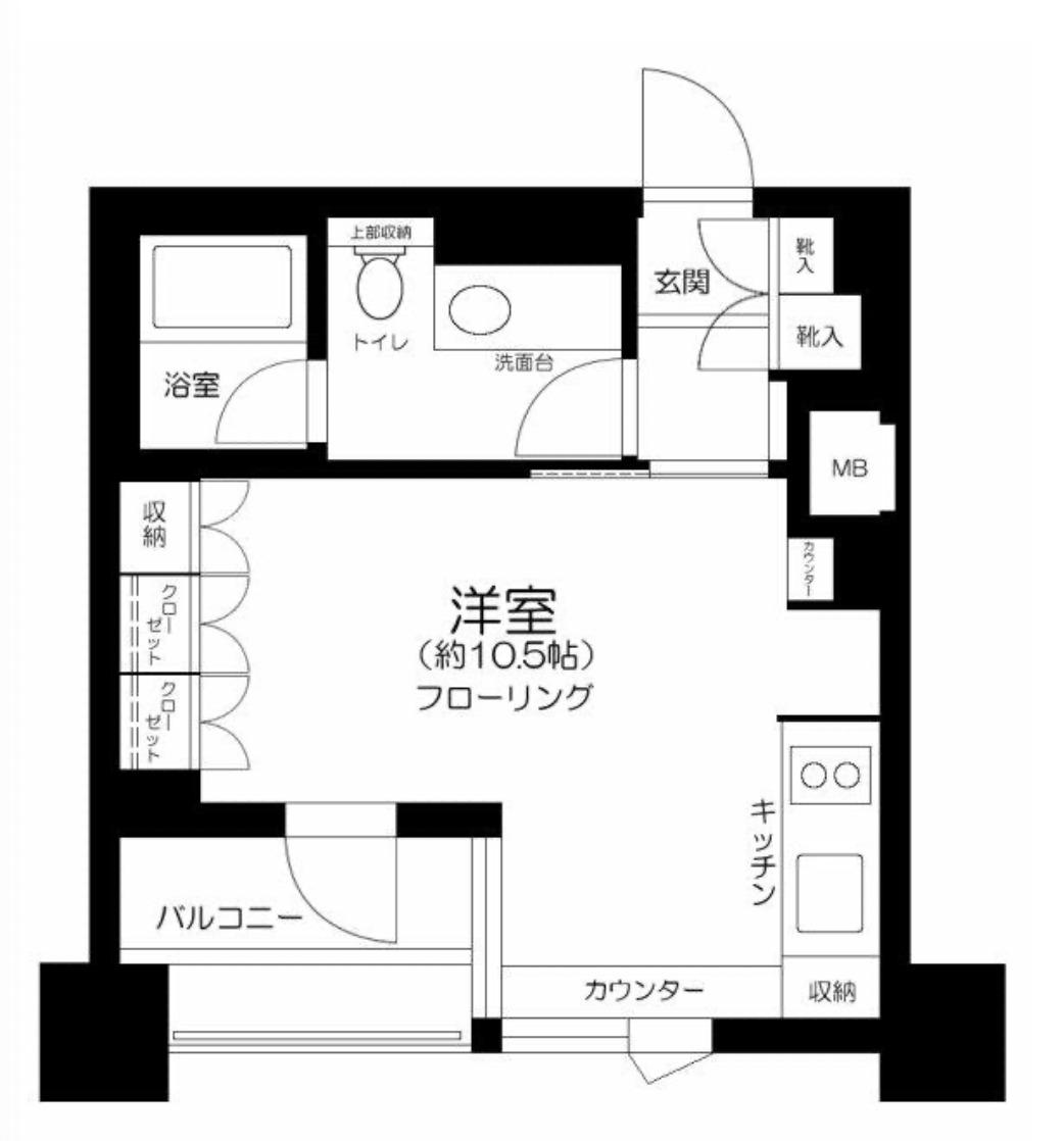 ラヴォーグ南青山(ワンルーム/4階)の間取り写真