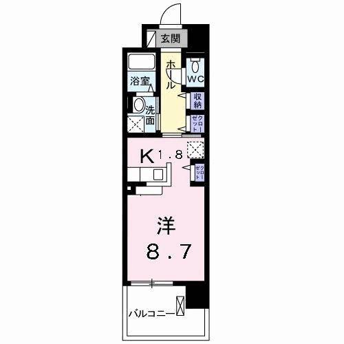 アネックス小峯(ワンルーム/6階)の間取り写真