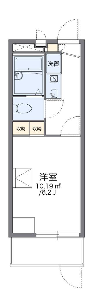 レオパレスCOMFORTひらのII(1K/1階)の間取り写真