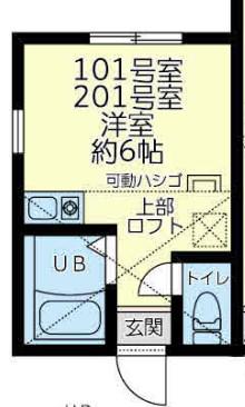 ユナイト四谷フォンターナ(ワンルーム/1階)の間取り写真