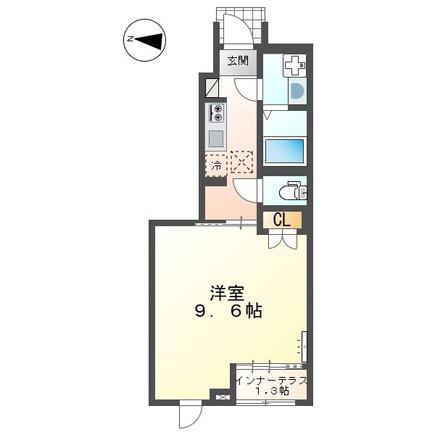 スターテラスII南蔵王町(1K/1階)の間取り写真