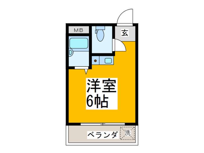 樋口ビル(ワンルーム/3階)の間取り写真
