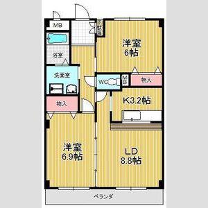 フォレスタ(2LDK/1階)の間取り写真