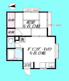 フォレストハウス西大井(1DK/1階)の間取り写真