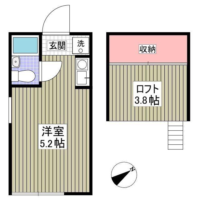 FRESEAL(ワンルーム/2階)の間取り写真