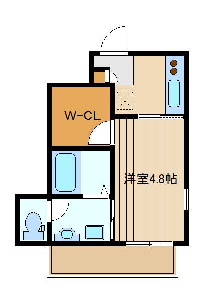 DHフォレスタ(1K/1階)の間取り写真