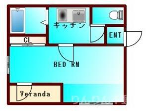 サニーサイドコーポ(1K/1階)の間取り写真