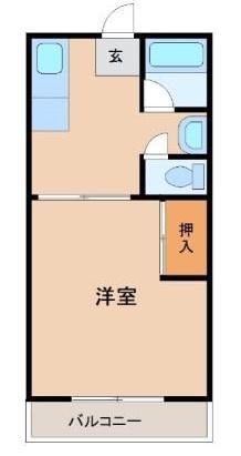BLOCASAHI(ワンルーム/5階)の間取り写真