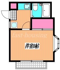 アーバンハイツ東町(1K/2階)の間取り写真