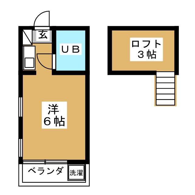 ラ・シルフィード(ワンルーム/2階)の間取り写真
