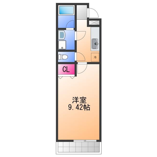 フジパレス 中町(1K/2階)の間取り写真