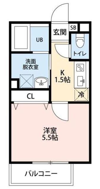 プレシャス新井宿(1K/1階)の間取り写真