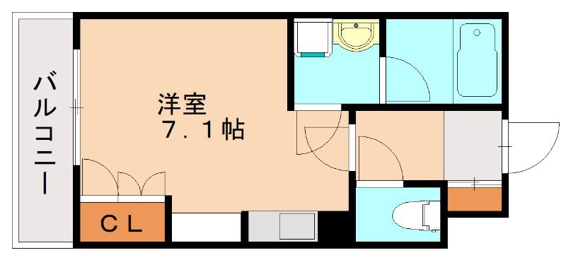 ハーバーサウス(1K/2階)の間取り写真