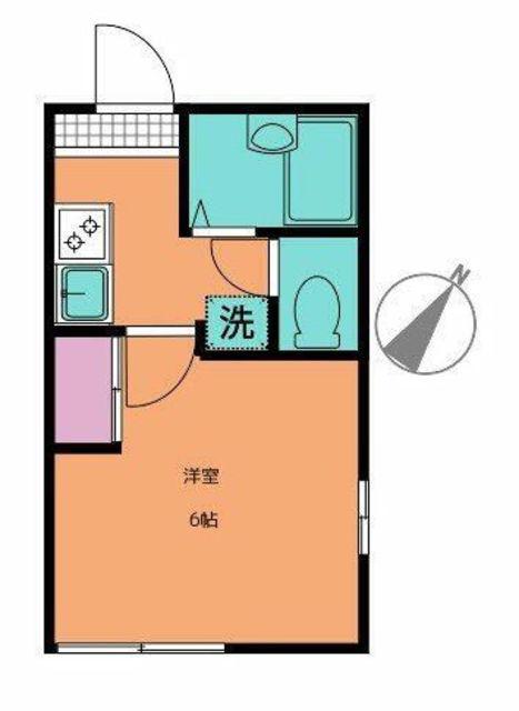 LANDSITZ町田(1K/2階)の間取り写真