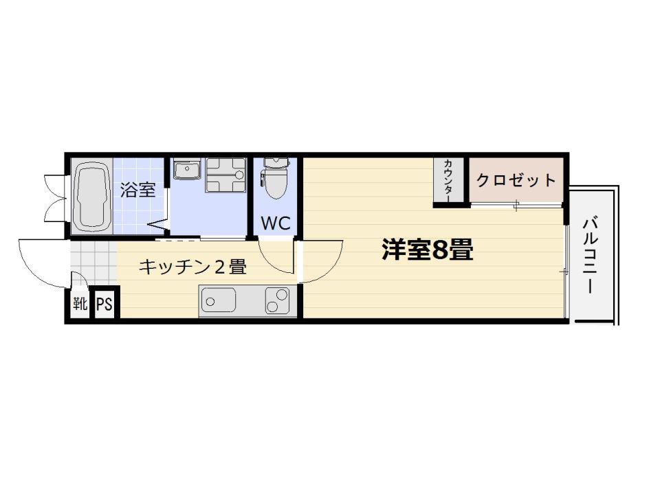GRANDIR鴨池(1K/4階)の間取り写真