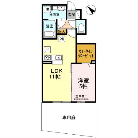 コーポ レーヴ(1LDK/1階)の間取り写真