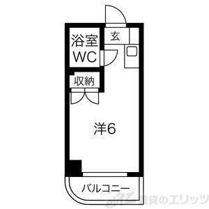 カルム千里山II(ワンルーム/2階)の間取り写真