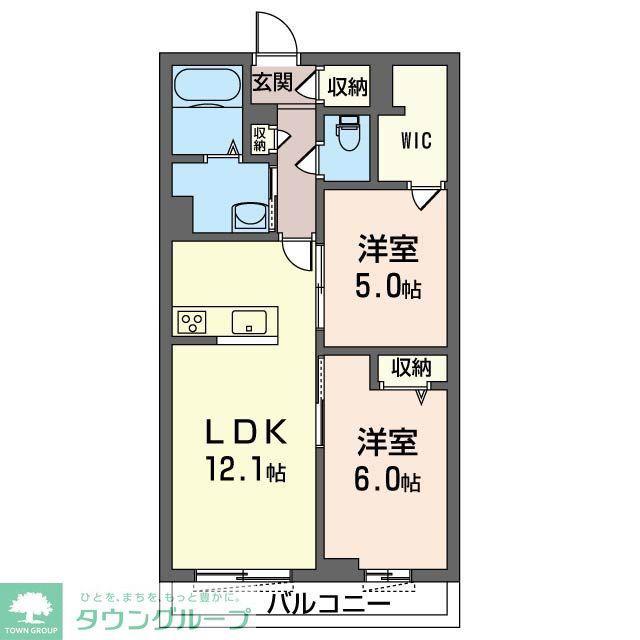 コンフォーザ神明(2LDK/2階)の間取り写真
