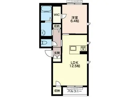 ルミナージュ(1LDK/2階)の間取り写真