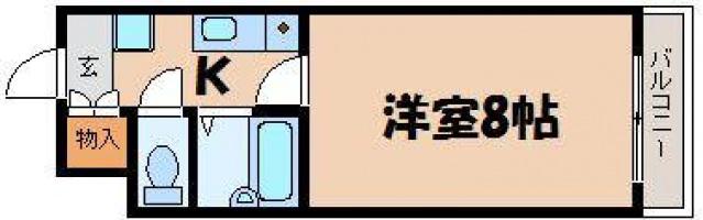レジデンス京才(1K/3階)の間取り写真
