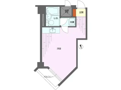 ライオンズプラザ高円寺(ワンルーム/4階)の間取り写真