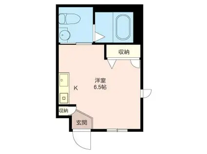 ベルフラット(ワンルーム/1階)の間取り写真