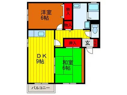 サニ-コート(2DK/1階)の間取り写真