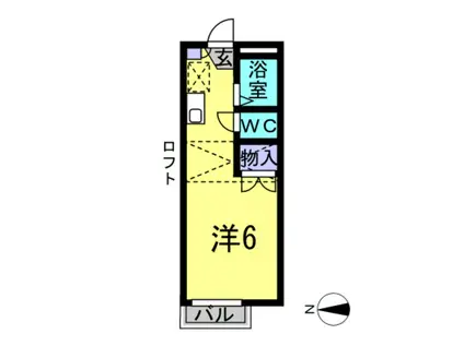 サニーテラス富貴ノ台II(ワンルーム/1階)の間取り写真