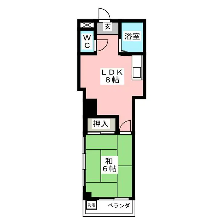 福田マンション 2階階 間取り