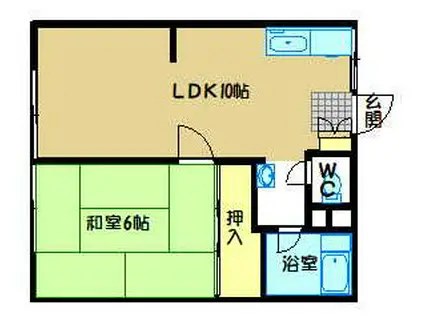 パナハイツ佐藤(1LDK/1階)の間取り写真