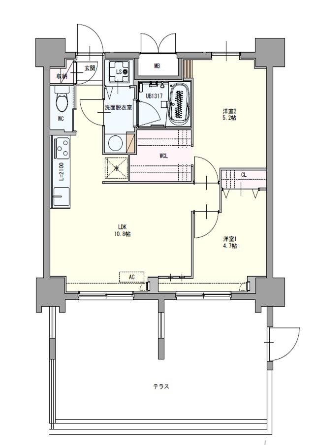 SK BUILDING10(2LDK/1階)の間取り写真