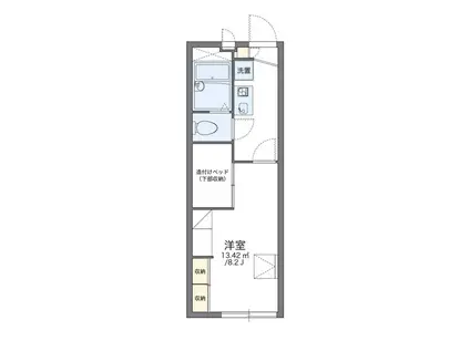 レオパレスコンフォート東野(1K/1階)の間取り写真